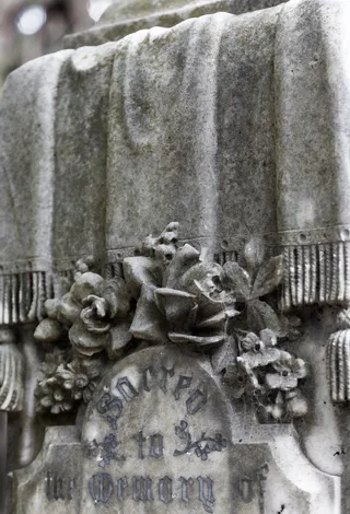 建筑，建筑，墓碑，玫瑰，墓地，砖石，记忆，石头