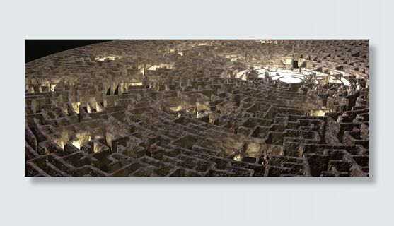 迷宫、图形、渲染、迷宫、设计、拼图、路径、游戏