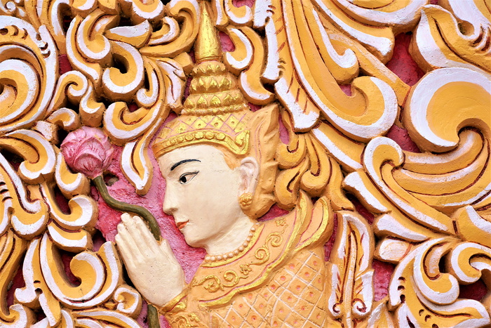 装饰、图案、艺术、传统、佛像、背景、金色、纹理