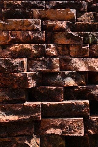 迈森，越南，结构，石头，墙，背景，对比，红石