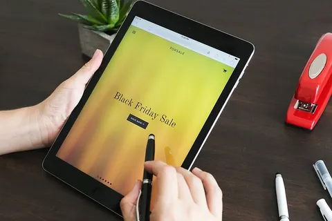 平板电脑黑色星期五销售照片