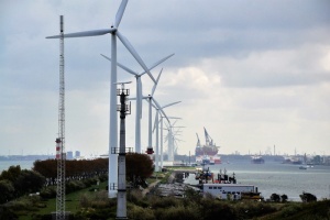 风车、能源、鹿特丹、工业、燃料和发电、技术、天空、环境
