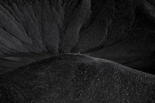 无标题，黑白，火山，空中，石头，黑色，黑白