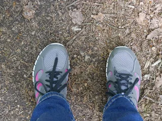 脚，鞋，鞋，成对排列，两个，散步，夏天，衣服