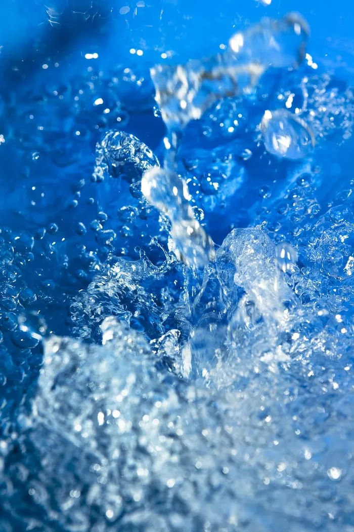 水、飞溅物、背景、浴缸、蓝色、气泡、干净、透明