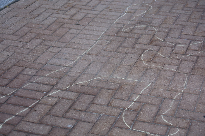 事故、受害者、轮廓、粉笔、尸体、死亡、素描、犯罪