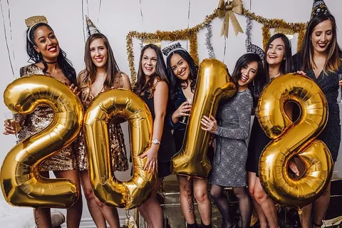 2018年新年派对朋友照片