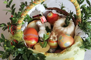 复活节，篮子，传统，święconka，复活节符号，蛋，蛋，复活节蛋