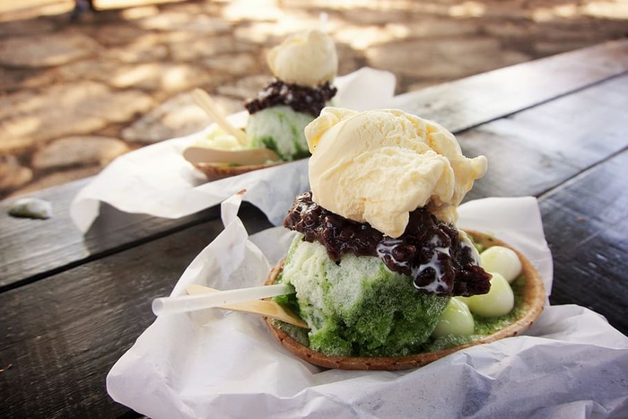 美国，66-087 kamehameha hwy，haleiwa，hi 96712，松本刨冰，绿茶，摩奇，华夫饼，稻草，木材
