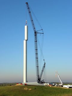 科技，风车，绿色能源，天空，晴朗的天空，自然，白天，复制空间