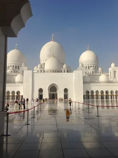 个人、正面、大清真寺、迪拜、摩什、阿布扎比、建筑