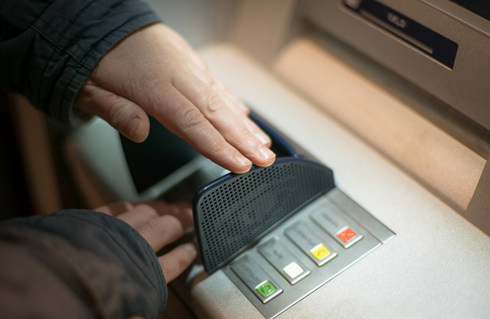 个人、持有、灰色、机器、诈骗、atm、安全、银行