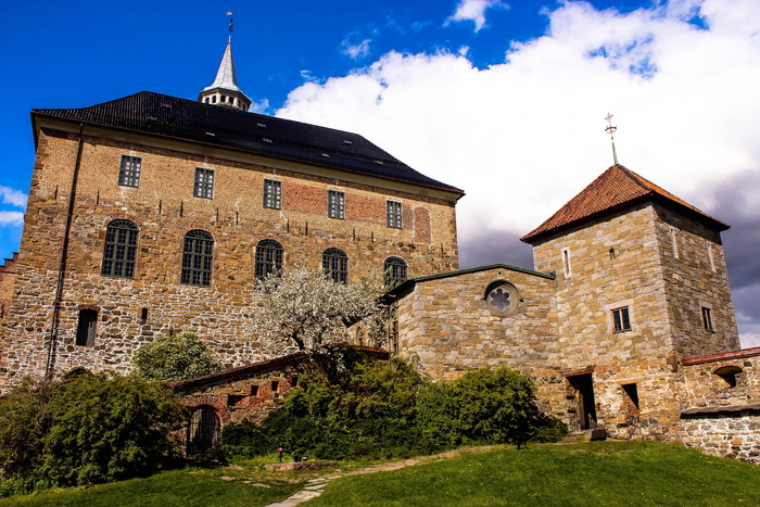 奥尔索，港口，建筑，堡垒，防御，挪威，港口，海滨