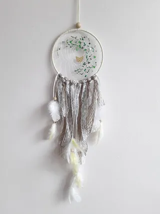 hanged，white，dream catcher，dreams catcher，印度文化，神秘，串珠，in