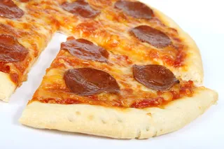意大利香肠披萨，美国，美国，烘焙，面包，奶酪，粘土，特写