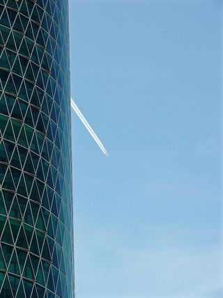 建筑，银行摩天大楼，办公楼，高层办公楼，立面，窗户，法兰克福，大厦