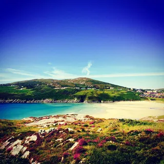 爱尔兰、巴利科夫、野生大西洋之路、美丽、海滩、水、天空、风景-自然