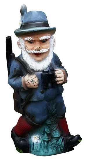 猎人，陶瓷，风化，旧，装饰，人物，花园雕像，雕塑