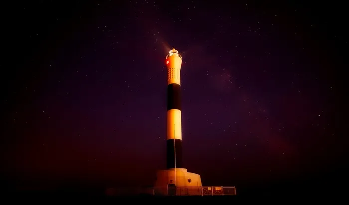 肯特，英格兰，灯塔，星星，夜晚，夜晚，光，辉光