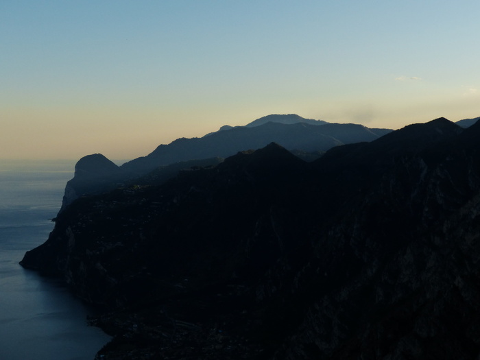 蒙特, Cas, 加尔达, 湖, 湖, 山, 蒙特卡斯, 加尔达, 湖, 山