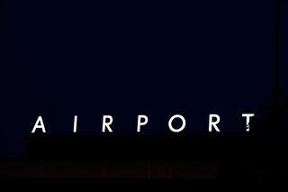 机场、标志、飞行、通道、建筑、航站楼、交通、抵达