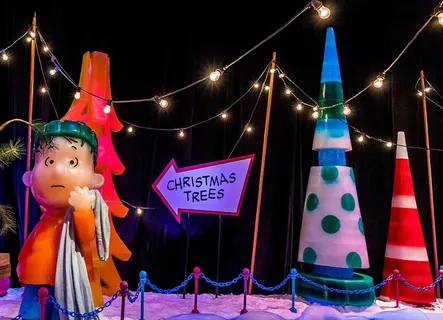 冰雕、盖洛德棕榈树、展览、查理·布朗、圣诞节、莱纳斯、毯子、圣诞树