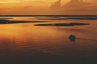 海，海洋，水，地平线，云，天空，黑暗，日落