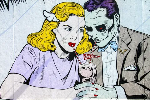 男女人物饮酒照片