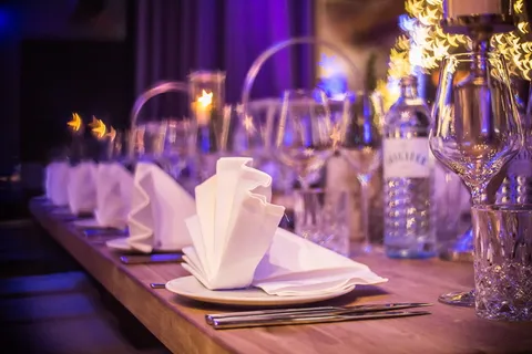 白色，餐巾，陶瓷，盘子，圣诞节庆典，eat，bokeh，GEDECKER桌子