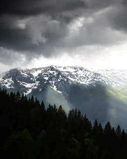 鸟瞰群山和多云的天空 鸟瞰群山和多云的天空
