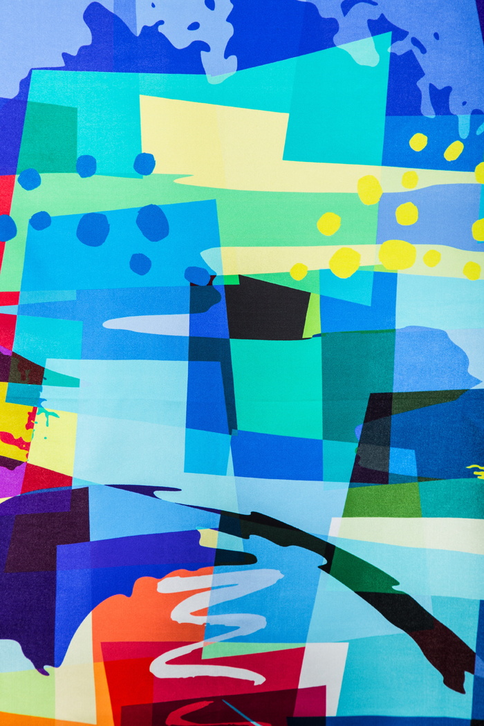 蓝色、黄色、红色、抽象、壁纸、面料、纹理、柔软度