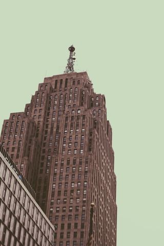 底特律，美国，城市，城市，时髦，水平，几何，线条