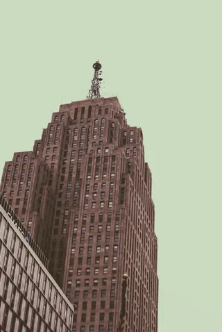 底特律，美国，城市，城市，时髦，水平，几何，线条