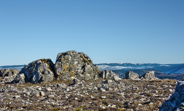 cévennes，岩石，山脉，岩石，顶峰，天空，自然，岩石-对象