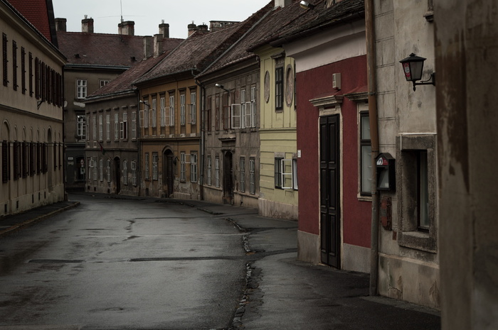 sopron，匈牙利，街道，旧，建筑，城市，建筑，夏季