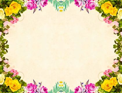 五颜六色的花框，以浅色为背景