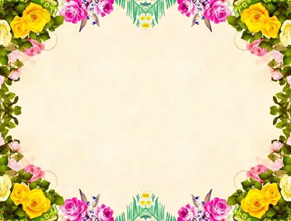 五颜六色的花框，以浅色为背景