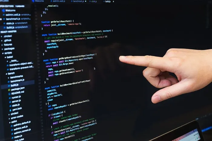 指向Javascript代码照片