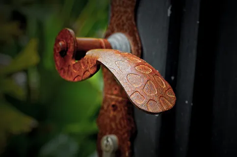 自然，桌面，木材，铁，门，户外，旧，金属