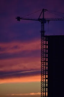 建筑、起重机、日落、天空、明亮、油漆、城市、技术 建筑、起重机、日落、天空、明亮、油漆、城市、技术