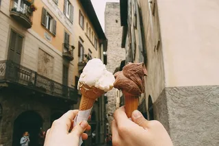 冰淇淋、建筑、建筑、基础设施、手工、冷冻、冰淇淋、食品