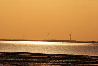 whitstable、kent、英国、sea、sheppey、water、orange、reflection