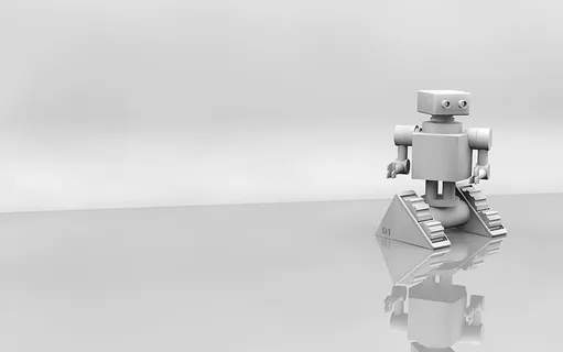 灰色金属机器人，机器人，3d，打印，壁纸，人工智能，机器，机器人