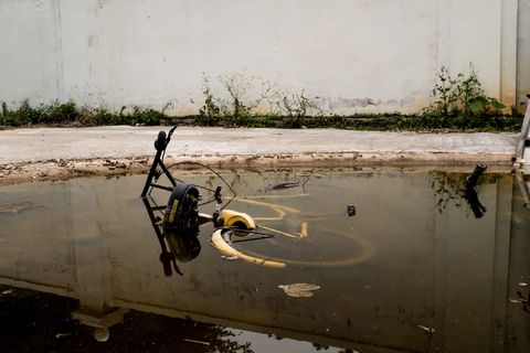 中国，广州市，天河软件园，水，反射，没有人，天，自然