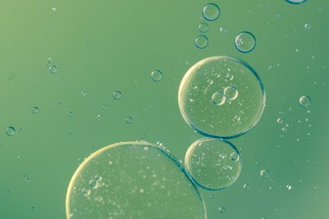 特写，照片，水泡，水包油，油眼，液体，抽象，纹理