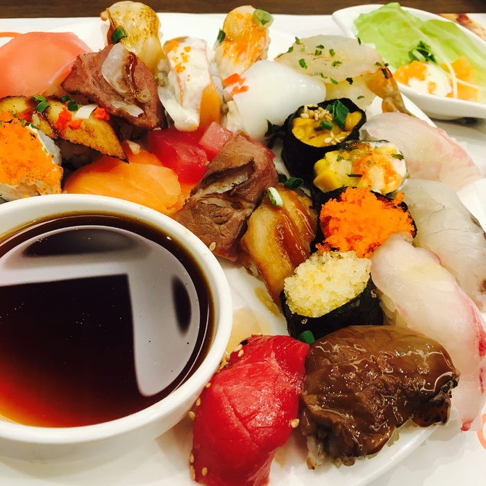 寿司，日式，时间，鱼，酱油，食物，自助餐，餐厅