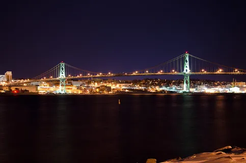 哈利法克斯，新斯科舍省，大桥，海岸，哈利法克斯，新斯科舍省，港口，港口，海洋