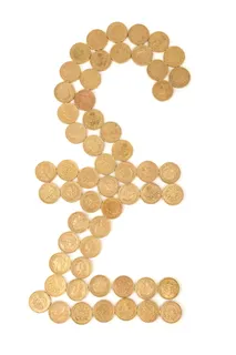 圆形金色硬币,银行,英国,商业,现金,概念,货币,金融 圆形金色硬币,银行,英国,商业,现金,概念,货币,金融