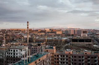 亚美尼亚、埃里温、日出、建筑、建筑、城市景观、城市、地区