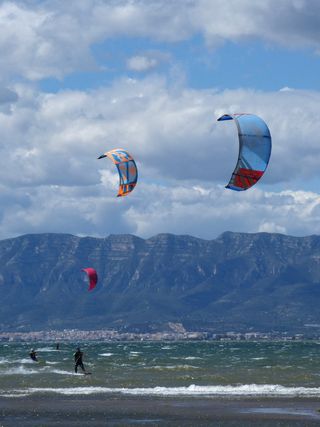 天空，冲浪，极限运动，海滩，海洋，天空冲浪，风，埃布罗三角洲